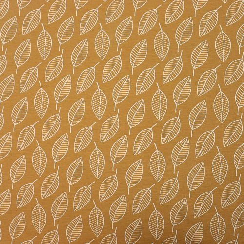 Bio Jersey Motiv Single Leave Herbstgold Von Stoffonkel 4 Bio Jersey Motiv Single Leave Herbstgold Von Stoffonkel – Bild 2