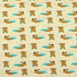 Bio Jersey Motiv Supermops Von Stoffonkel In Beige/weiß -STOFFBIOTOP Verkäufe Jersey Motiv Supermops von Stoffonkel in 453 1