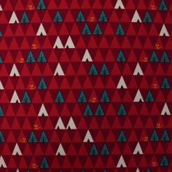 Bio Jersey Motiv Triangle Tipi In Rot Von Stoffonkel -STOFFBIOTOP Verkäufe Jersey Motiv Triangle Tipi in rot 1119 1