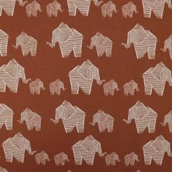 Bio Jersey Origami Motiv Elephant Von Stoffonkel In Karamell -STOFFBIOTOP Verkäufe Jersey Origami Motiv Elephant von Stoffonkel 878 1