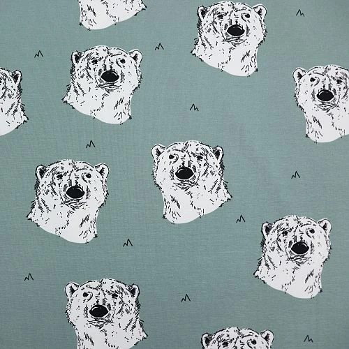 Bio Jersey Polar Bear In Iceberg Green Von Bloome Copenhagen 4 Bio Jersey Polar Bear In Iceberg Green Von Bloome Copenhagen – Bild 2
