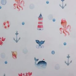 Bio Jersey Sea You Later In Weiß -STOFFBIOTOP Verkäufe Jersey Sea You Later in weiss 1712 1