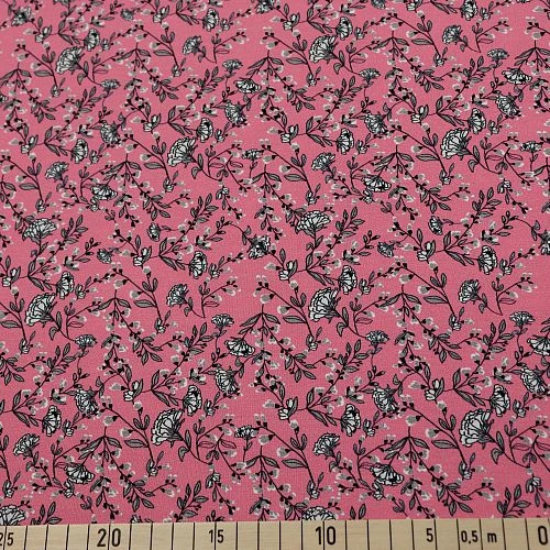 Bio Jersey Stoff Blumenmotiv Nelke Rosa 4 Bio Jersey Stoff Blumenmotiv Nelke Rosa – Bild 2
