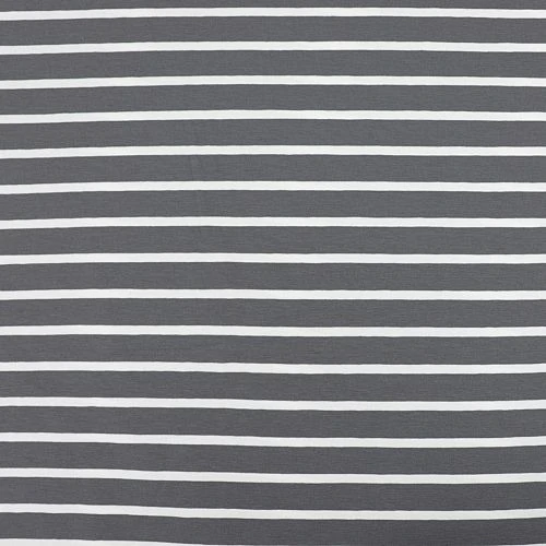 Bio Jersey Stoff Mit Streifen Mausgrau Weiß Als Ringeljersey 4 Bio Jersey Stoff Mit Streifen Mausgrau Weiß Als Ringeljersey – Bild 2