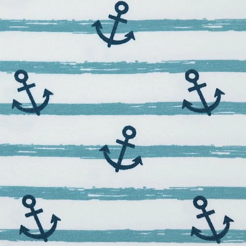 Bio Jersey Motiv Anker Blau Von Stoffonkel 5 Bio Jersey Motiv Anker Blau Von Stoffonkel – Bild 3