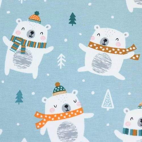 Bio Jersey Motiv Bärchenwald Blau Von Stoffonkel 5 Bio Jersey Motiv Bärchenwald Blau Von Stoffonkel – Bild 3