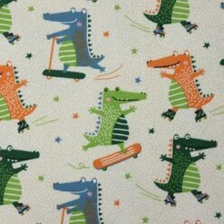 Bio Jersey Motiv Crocs On Wheels Von Stoffonkel In Macadamia -STOFFBIOTOP Verkäufe Motiv Crocs on wheels von Stoffonkel 1117 2