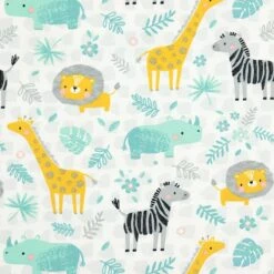 Bio Jersey Motiv Dschungel Von Stoffonkel In Weiß -STOFFBIOTOP Verkäufe Motiv Dschungel von Stoffonkel in weiss 644 2