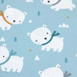 Bio Jersey Motiv Eisbärchen Blau Von Stoffonkel -STOFFBIOTOP Verkäufe Motiv Eisbaerchen blau von Stoffonkel Bio 1511 2