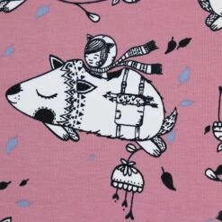 Bio Jersey Motiv Flying Igelz (Tigapigs) Stoffonkel In Altrosa -STOFFBIOTOP Verkäufe Motiv Flying Igelz Tigapigs Stoffonkel in 1519 2