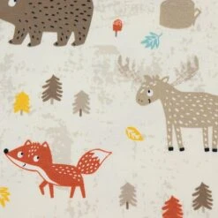 Bio Jersey Motiv Fuchs, Elch Und Bär In Vanille Von Stoffonkel -STOFFBIOTOP Verkäufe Motiv Fuchs Elch und Baer in 1837 2