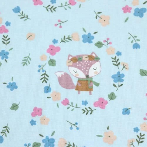 Bio Jersey Motiv Liese Und Lotte In Blau Von Stoffonkel 5 Bio Jersey Motiv Liese Und Lotte In Blau Von Stoffonkel – Bild 3