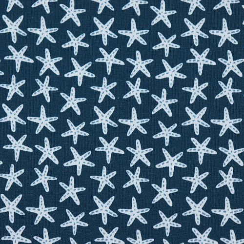 Bio Jersey Motiv Starfish Blau Von Stoffonkel 5 Bio Jersey Motiv Starfish Blau Von Stoffonkel – Bild 3