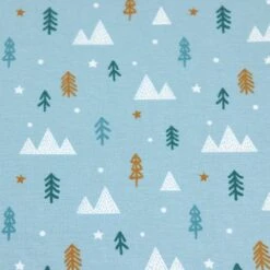 Bio Jersey Motiv Winterwald Blau Von Stoffonkel 9 Bio Jersey Motiv Winterwald Blau Von Stoffonkel -STOFFBIOTOP Verkäufe Motiv Winterwald blau von Stoffonkel Bio 1513 2