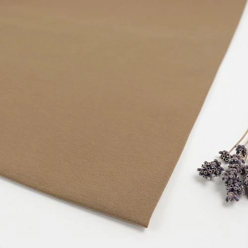 Organic Single Stretch Jersey In Camel Von Mind The MAKER 3 Organic Single Stretch Jersey In Camel Von Mind The MAKER