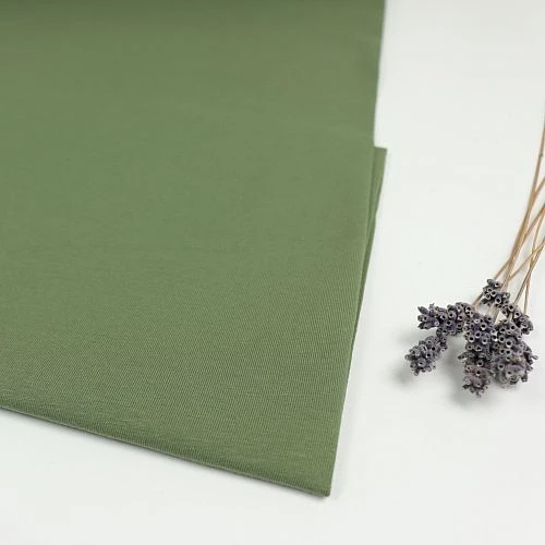 Organic Single Stretch Jersey In Olive Green Von Mind The MAKER 3 Organic Single Stretch Jersey In Olive Green Von Mind The MAKER