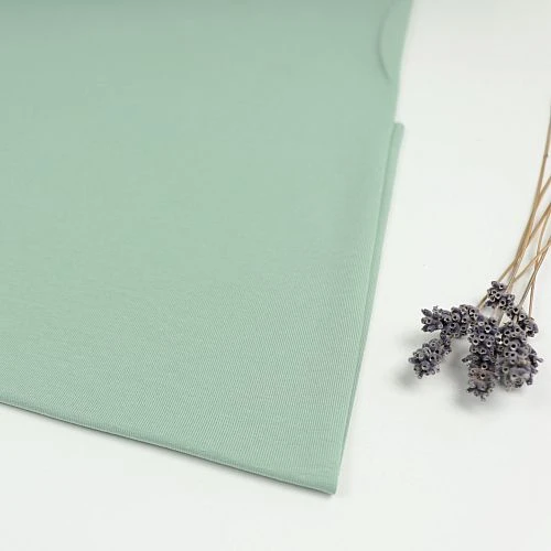 Organic Single Stretch Jersey In Sage Green Von Mind The MAKER 3 Organic Single Stretch Jersey In Sage Green Von Mind The MAKER