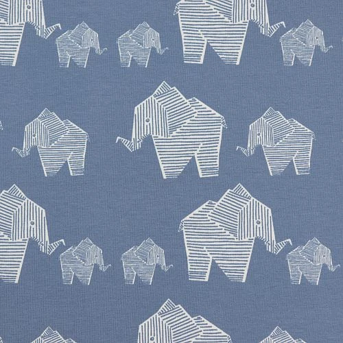 Bio Jersey Origami Motiv Elephant Von Stoffonkel In Stonewashed 5 Bio Jersey Origami Motiv Elephant Von Stoffonkel In Stonewashed – Bild 3