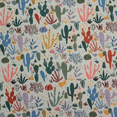 Bio Popeline Baumwollstoff Cacti And Succulents Aus Der Serie Arid Wilderness Von Cloud9 4 Bio Popeline Baumwollstoff Cacti And Succulents Aus Der Serie Arid Wilderness Von Cloud9 – Bild 2