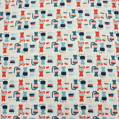 Bio Popeline Baumwollstoff Cool Cats Von Monaluna 4 Bio Popeline Baumwollstoff Cool Cats Von Monaluna – Bild 2