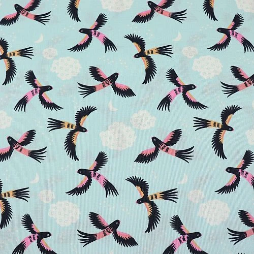 Bio Popeline Baumwollstoff Parrot Play Aus Der Serie Tropical Garden Von Cloud9 4 Bio Popeline Baumwollstoff Parrot Play Aus Der Serie Tropical Garden Von Cloud9 – Bild 2