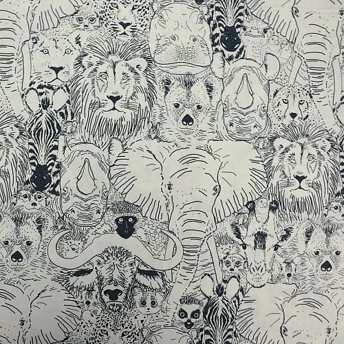 Bio Popeline Baumwollstoff Wild Thing Grey Aus Der Serie Grasslands Von Cloud9 4 Bio Popeline Baumwollstoff Wild Thing Grey Aus Der Serie Grasslands Von Cloud9 – Bild 2