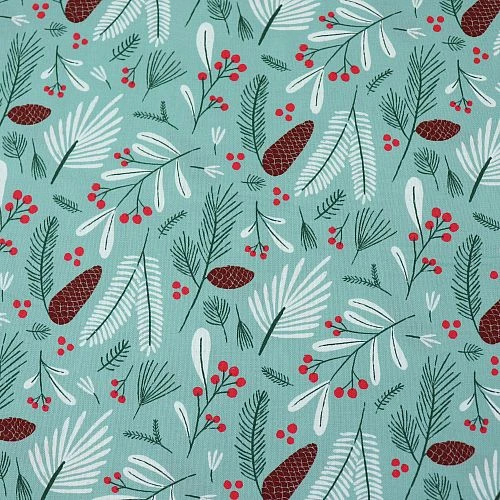 Bio Popeline Baumwollstoff Winter Flora Aus Der Serie Jingle Mingle Von Cloud9 4 Bio Popeline Baumwollstoff Winter Flora Aus Der Serie Jingle Mingle Von Cloud9 – Bild 2