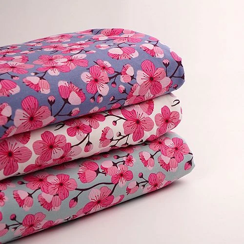 Bio Jersey Motiv Sakura In Blau Von Stoffonkel 6 Bio Jersey Motiv Sakura In Blau Von Stoffonkel – Bild 4