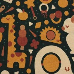 Bio Jersey Stoff Ecokids Dunkel -STOFFBIOTOP Verkäufe Stoff Ecokids dunkel Bio Jersey 2051 2