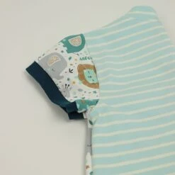 Bio Jersey Stoff Streifen Hellblau Vanille Ringeljersey Stoffonkel -STOFFBIOTOP Verkäufe Stoff Streifen hellblau vanille Ringeljersey Stoffonkel 416 2