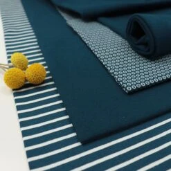 Bio Jersey Stoff Streifen Water By Night Ringeljersey Stoffonkel -STOFFBIOTOP Verkäufe Stoff Streifen water by night Ringeljersey 411 2