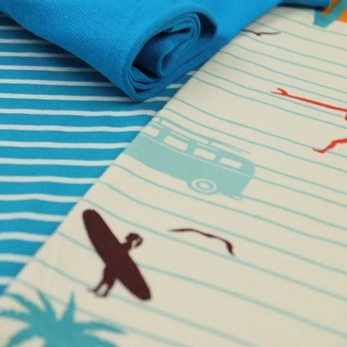 Bio Jersey Stoff Streifen Weiß Blau Ringeljersey Stoffonkel 5 Bio Jersey Stoff Streifen Weiß Blau Ringeljersey Stoffonkel – Bild 3