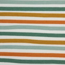 Bio Jersey Stoff Weiß Mit Streifen In Pastellgrün Und Ocker Als Ringeljersey -STOFFBIOTOP Verkäufe Stoff weiss mit Streifen in pastellgruen 1706 2