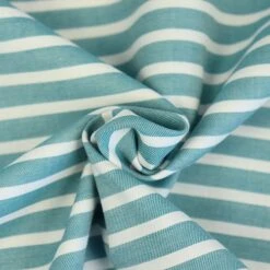 Bio Chambray Streifen Lagunen Grün Von Amandine Cha -STOFFBIOTOP Verkäufe Streifen Lagunen gruen von Amandine Cha 1450 2
