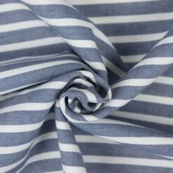 Bio Chambray Streifen Denim Von Amandine Cha -STOFFBIOTOP Verkäufe Streifen denim von Amandine Cha Bio 1122 2