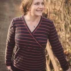 Bio Jersey Stoff Streifen Navy Rot Streifenjersey -STOFFBIOTOP Verkäufe Streifen navy rot Streifenjersey Bio Jersey 540 3