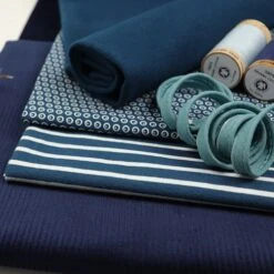 Bio Jersey Stoff Streifen Water By Night Ringeljersey Stoffonkel -STOFFBIOTOP Verkäufe Streifen water by night Ringeljersey Stoffonkel 411 3