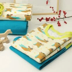 Bio Jersey Motiv Supermops Von Stoffonkel In Beige/weiß -STOFFBIOTOP Verkäufe Supermops von Stoffonkel in beige weiss 453 3