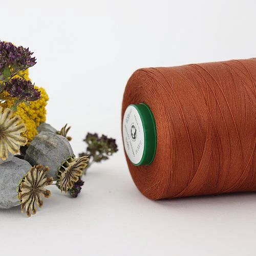 Nähgarn Terra Cotta 100% Bio Baumwolle Scanfil 5000m Kone 4 Nähgarn Terra Cotta 100% Bio Baumwolle Scanfil 5000m Kone – Bild 2