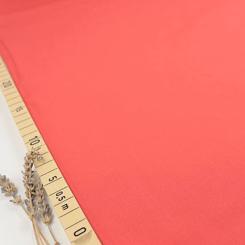 Uni Bio Popeline Candy Cotton In Hot Coral Von Verhees 3 Uni Bio Popeline Candy Cotton In Hot Coral Von Verhees