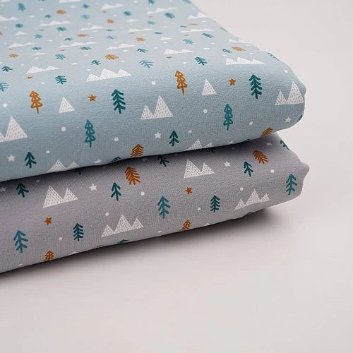 Bio Jersey Motiv Winterwald Blau Von Stoffonkel 6 Bio Jersey Motiv Winterwald Blau Von Stoffonkel – Bild 4