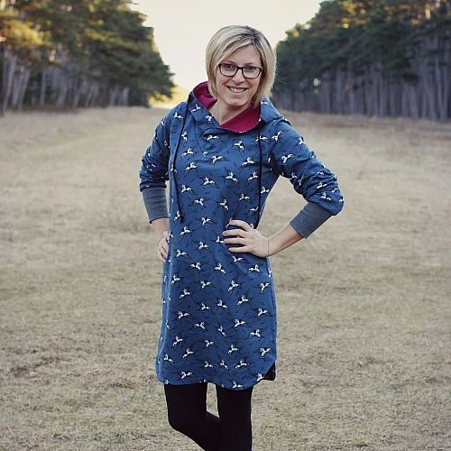 Bio Jersey Stoff Uni Bordeaux 7 Bio Jersey Stoff Uni Bordeaux – Bild 5