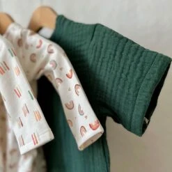 Bio Jersey Watercolour Rainbows In Off White -STOFFBIOTOP Verkäufe in off white Bio Jersey Watercolour 1710 4