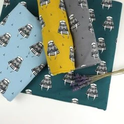 Bio Jersey Captain Walrus Navy Von Bloome Copenhagen -STOFFBIOTOP Verkäufe navy von Bloome Copenhagen Bio Jersey 1255 4