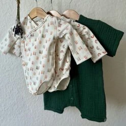 Bio Jersey Watercolour Rainbows In Off White -STOFFBIOTOP Verkäufe off white Bio Jersey Watercolour Rainbows 1710 5