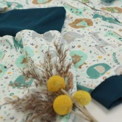 Bio Bündchen Stoff Uni Petrol Blau "water By Night" Stoffonkel -STOFFBIOTOP Verkäufe petrol blau water by night Stoffonkel 423 4