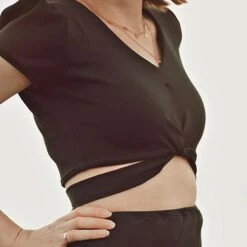 Bio Interlock Jersey Uni Schwarz -STOFFBIOTOP Verkäufe schwarz Bio Interlock Jersey uni 923 4