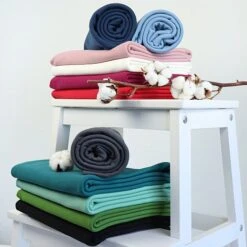 Bio Interlock Jersey Uni Dunkelgrün -STOFFBIOTOP Verkäufe uni dunkelgruen Bio Interlock Jersey 930 3