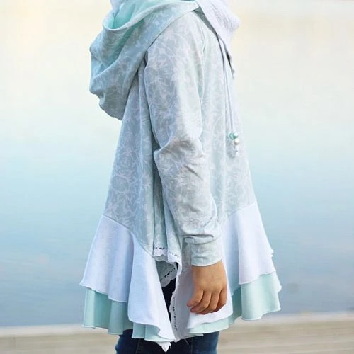 Bio Jersey Stoff Uni Eisblau 6 Bio Jersey Stoff Uni Eisblau – Bild 4