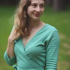 Bio Interlock Jersey Uni Pistazie -STOFFBIOTOP Verkäufe uni pistazie Bio Interlock Jersey 932 3